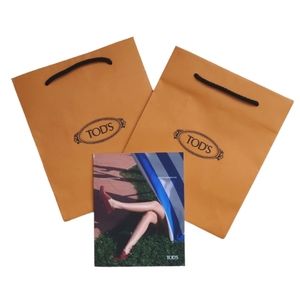 TOD'S Paper Shopping Gift Bags and Catalog Bundle